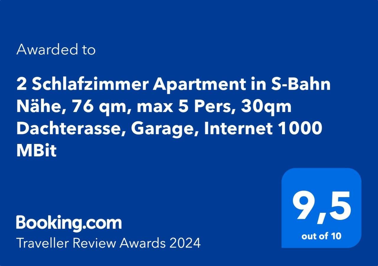 3 Zimmer Apartment In S-Bahn Naehe, 76 Qm, Max 5 Pers, 30Qm Dachterasse, Garage, Internet 1000 Mbit Gärtringen Esterno foto